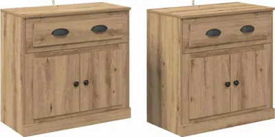 Obrázok produktu pre Komody 2 pcs Remeselný dub 70 x 35,5 x 67,5 cm Kompozitné drevo