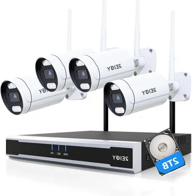 Obrázek produktu pro Systém kamerového dohledu - Bezpečnostní kamera - Kamera CCTV - Bezdrátový kamerový systém - Venkovní kamera