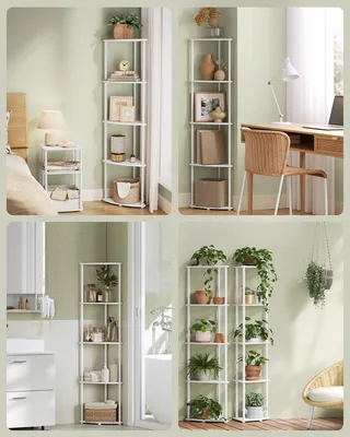 Produktbild von SONGMICS HOME Eckregal mit 5 Ebenen, superschnelle werkzeuglose Montage, Standregal