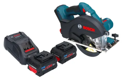 Produktbild von Bosch GKM 18V-50 Professional Akku Metall Handkreissäge 18 V 136 mm Brushless + 2x ProCORE Akku 8,0 Ah + Ladegerät