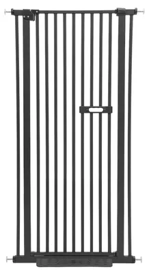 Produktbild von Tiergitter - Tür-/Treppenschutzgitter - Ausziehbar, Metall, 150 × 76–85 cm, für kleine Hunde & Katzen - Schwarz