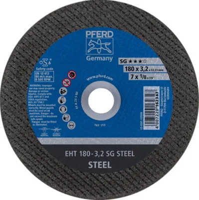 Produktbild von PFERD EHT 180-3,2 SG STEEL, Stahl, PFERD, 2,22 cm, 18 cm, 8500 RPM, 25 Stück(e)