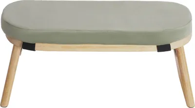 Obrázek produktu pro Bambusová meditační stolička na kolena, měkký sametový polštář, skládací provedení, světle zelená barva
