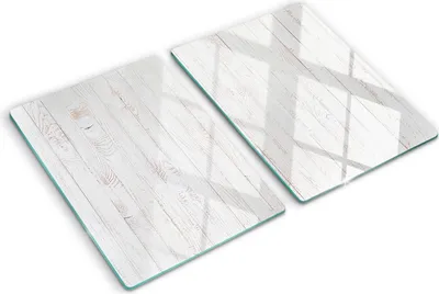 Obrázek produktu pro Kryt varné desky – Kryt na indukční desku – Ochranná skleněná deska – 2x40x52 cm– Skleněné ochranné desky na sporák –Tvrzené sklo –Dřevo