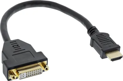 Image de InLine® 17670I Câble adaptateur HDMI-DVI, HDMI prise sur DVI prise, 0,2m