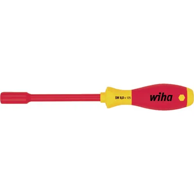 Produktbild von Wiha Steckschlüssel VDE 6-kant SW 12mm Gesamtlänge 243mm brüniert mit Innenbohrung Mehrkomponenten-Griff - 863