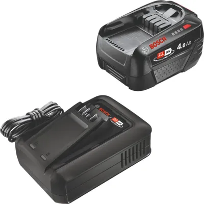 Zdjęcie produktu dla Zestaw startowy Bosch 18 V 1x akumulator PBA 18 V 4,0 Ah + ładowarka AL 18V-44 CV ( 1600A031T6 )