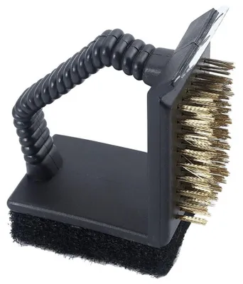 Image de brosse à barbecue 3 en 1 Avec grattoir + éponge + brosse, Kinghoff Kh-1913