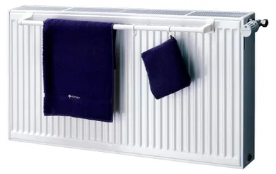 Produktbild von Handtuchhalter für Kompakt-Heizkörper, Längen: 540, 740, 940 mm, in Weiß oder Chrom