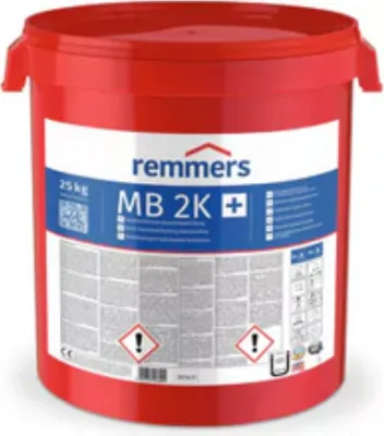 Produktbild von 18 x Remmers Multi-Baudicht MB 2K Dichtungsschlämme Bitumendickbeschichtung 25 kg - Bauwerksabdichtung, flexibel, rissüberbrückend, mineralisch