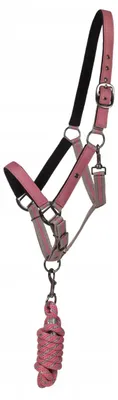 Produktbild von QHP Collection 25SS Halfter mit Strick für Pony, Pink