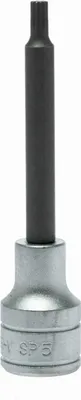 Produktbild von TENG TOOLS Steckschlüsseleinsatz lang 12-spitz 5x100mm mit 1/2 CRV Schaft M122805-C 144000106