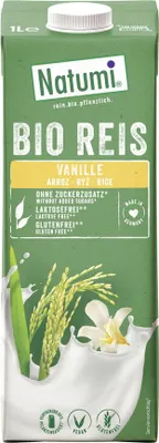 NAPÓJ RYŻOWO - WANILIOWY BEZ DODATKU CUKRÓW BEZGLUTENOWY BIO 1 L - NATUMI