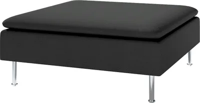 Produktbild von Dekoria Bezug für Söderhamn Fußhocker, schwarz, 93 x 93 x 40