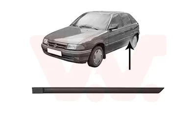 Produktbild von VAN WEZEL Zierleiste für die Tür Hinten Links Leiste für OPEL Astra F CC (T92) 3734425