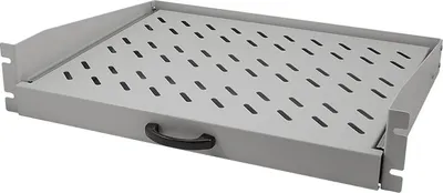 Immagine prodotto di LogiLink Professional SF2C50G LogiLink Ripiano da 19" con maniglia, 2 U, estraibile, grigio chiaro