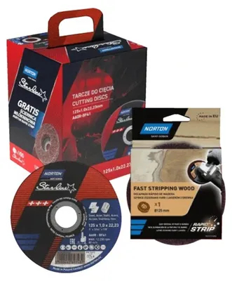 Image de Disque Norton.starline 125mmx1,0/100pcs seau+brosse en tissu non tissé