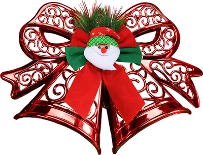 Produktbild von Weihnachtsschmuck in Bogenform, Kunststoffbogen mit Glocke, Weihnachtsbaum-Hängedekoration für Weihnachtsbaum-Party-Dekoration