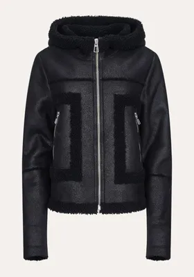 Produktbild von Lammfelljacke im Urban-Look – Mit Kapuze für maxim alen Komfort - Größe: 4XL