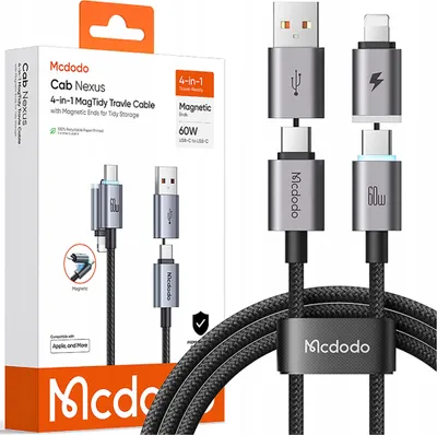 Zdjęcie produktu dla Mcdodo Kabel Usb-C Usb 4W1 Szybkie Ładowanie Do Iphone 14 Macbook 60W 1M