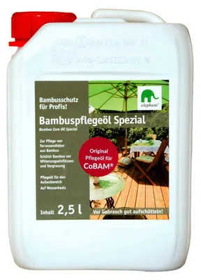 Produktbild von elephant Bambus-Pflegeöl 'Spezial', für CoBAM-Terrassendielen, coffee, 2,5 L