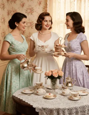 Produktbild von Cocktailkleid Vintage Retro Rockabilly A-Linie Weiß, Größe M, für die Party
