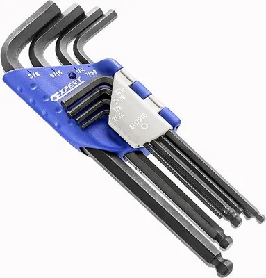 Produktbild von Expert - Kugelkopf-Sechskantschlüssel, langer Arm, 8er-Set (3 / 32-3 / 8in)