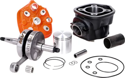 Zdjęcie produktu dla Zestaw cylindrów Big Bore MVT Iron Max ze skokiem 45mm Wał korbowy KB 13mm 90cc do Minarelli AM6