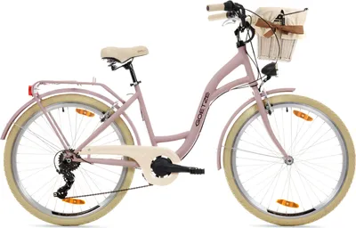 Produktbild von Goetze Mood 26 | 17 Zoll City Bike Damen Fahrrad, Komfortrahmen, 6- Gang Shimano Tourney, V-Brake Bremsen, Korb mit Bezug!