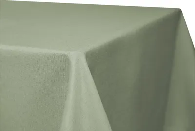 Zdjęcie produktu dla Obrus o wyglądzie lnu 110 x 110 cm Jasnozielony, prostokątny, powlekany, efekt lotosu, plamoodporny, plamy nie pozostają na środku