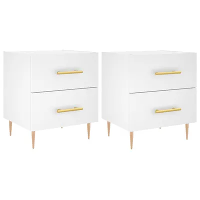 Produktbild von vidaXL Nachttische 2 Stk. Weiß 40x35x47,5 cm Holzwerkstoff -  Nachttische