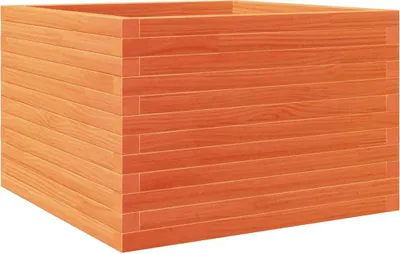Produktbild von vidaXL Pflanzkübel Wachsbraun 70x70x46 cm Massivholz Kiefer