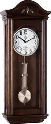 Produktbild von JVD N9360.3 Wanduhr Quarz mit Pendel nussbaum-farben mit Melodie