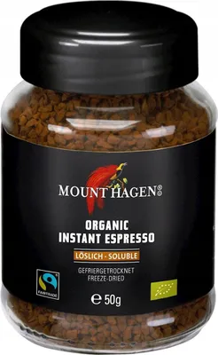 Produktbild von Mount Hagen Instant Gefriergetrockneter Kaffee Arabica/Robuster Espresso 50g