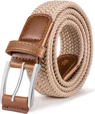 Produktbild von Elastischer Gürtel Herren 35mm Golfgürtel Damen Beige