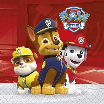 Image de Serviettes en papier Serviettes 33x33 20 pièces Paw Patrol Godan