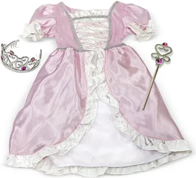 Produktbild von Melissa & Doug Princess Role Play Costume Set, Spielset, Prinzessin, Mädchen, Polyester, Pink, 3 Jahr(e)