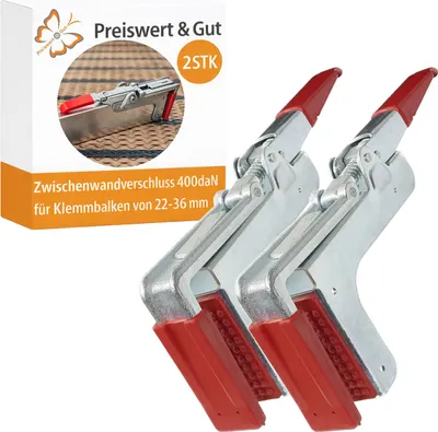 Produktbild von Ladungssicherung Anhänger 2 Stück 22 bis 36 mm Montagestütze 400 daN Zwischenwandverschluss aus verzinktem Stahl