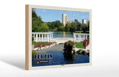 Produktbild von Holzschild Städte Berlin Deutschland Lietzensee 30x20cm