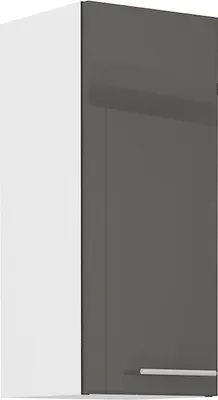 Produktbild von Küche Hängeschrank 30 Lara Grau Hochglanz + Weiss matt Küchenzeile Küchenblock