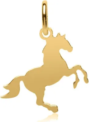 Produktbild von Goldener Kettenanhänger Pferd vergoldetes 925er SilberSP0943