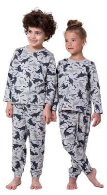 Immagine prodotto di Pigiama da bambino Dino, pantaloni lunghi, maniche lunghe - beige - 110