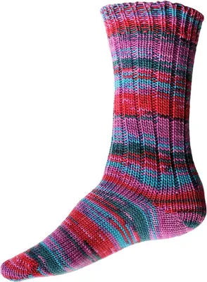Produktbild von Online Garne Sockenwolle 8-fädig Supersocke # 339 Active Color | Dicke Strumpfwolle mit Farbverlauf zum Stricken und Häkeln | Sockengarn 8-fach, trocknergeeignet 2852