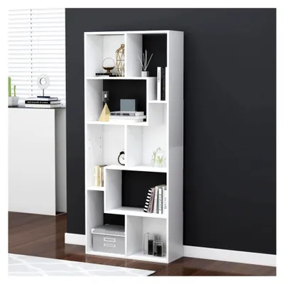 Produktbild von Bücherregal 67x24x161 cm Holzregal Raumteiler Aufbewahrungsregal für Wohnzimmer und Büro