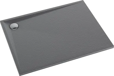 Produktbild von Sellon24® Duschtasse Duschwanne extraflache Acrylwanne Steinoptik Anthrazit 90x100x3 DIN 51097 rechteckig
