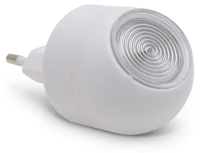 Imagen del producto de Lámpara de noche LED con sensor de luz - 230 V - 1 W, luz blanca fría - Se enciende automáticamente al anochecer - Luz ajustable en cualquier ángulo - Para uso en interiores [20272]