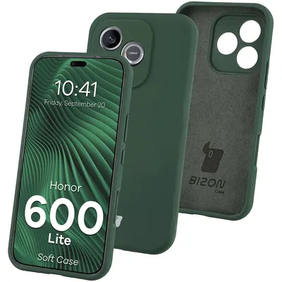 Produktbild von Silikon Handyhülle für Honor 600 Lite 5G, Bizon Soft Case, Dunkelgrün