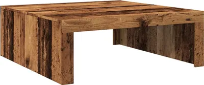 Image de vidaXL Table basse imitation vieux bois 100x100x35 cm Bois composite