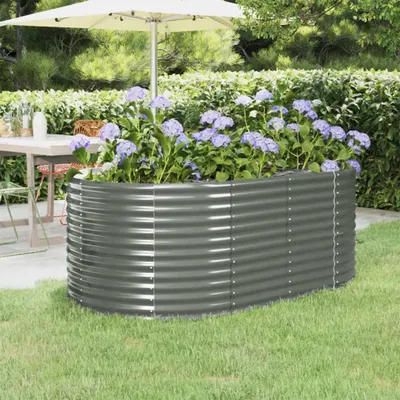 Immagine prodotto di vidaXL Aiuola rialzata in acciaio zincato 175x100x68 cm Grigio