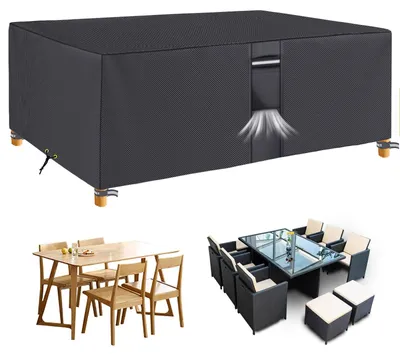 Imagen del producto de Elzusha - Funda impermeable para muebles de jardín, tamaño 170 x 100 cm, para uso en exteriores